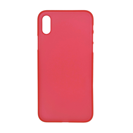 iPhone X Ultrathin Phone Case - Frosted Red - Click Image to Close