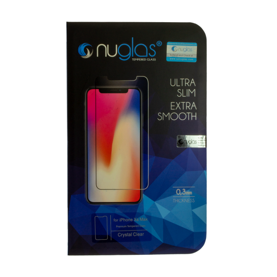 NuGlas Tempered Glass Screen Protector for iPhone XS Max (2.5D) - Click Image to Close