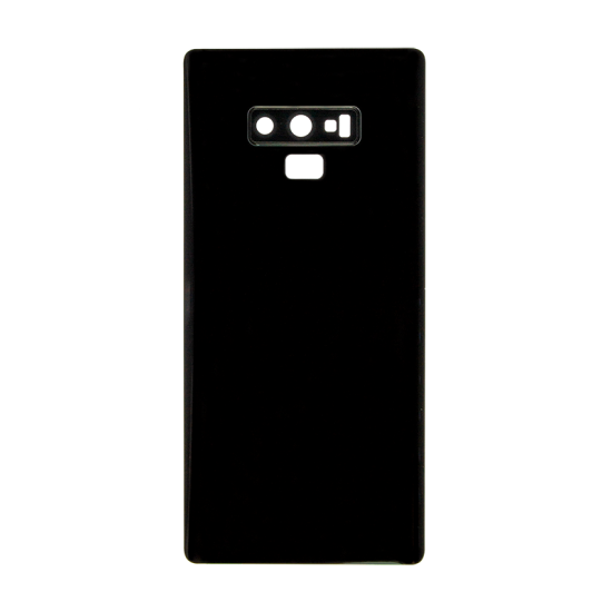 Samsung Galaxy Note 9 Rear Glass Panel with Camera Lens Cover - Midnight Black (Generic) - Click Image to Close