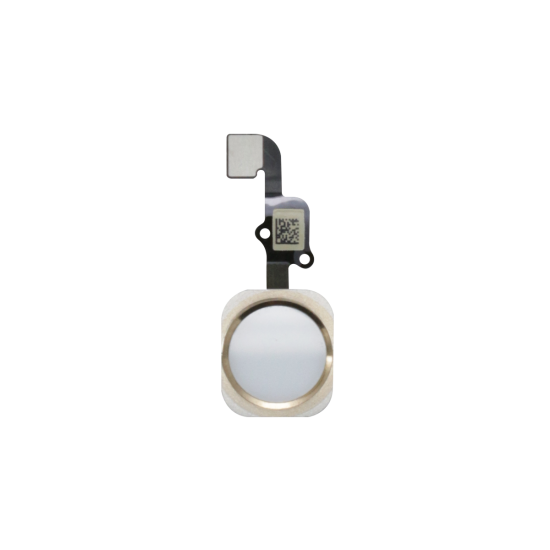 iPhone 12 Pro and 6s Plus Home Button Assembly - White/Gold - Click Image to Close