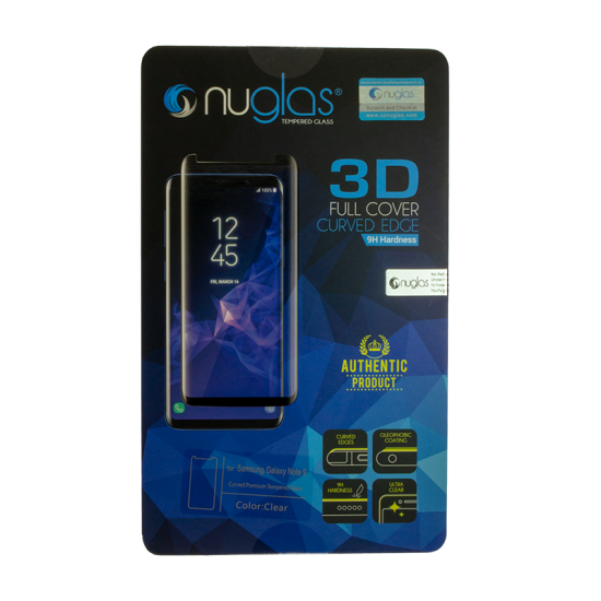 NuGlas Tempered Glass Screen Protector for Samsung Galaxy Note 9 (3D) - Click Image to Close