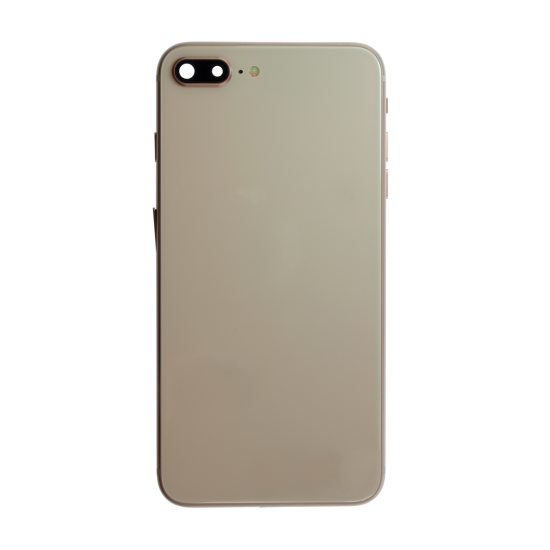 iPhone 12 Pro Max Glass Back Cover with Housing and Pre-installed Small Components - Gold (No Logo) - Click Image to Close
