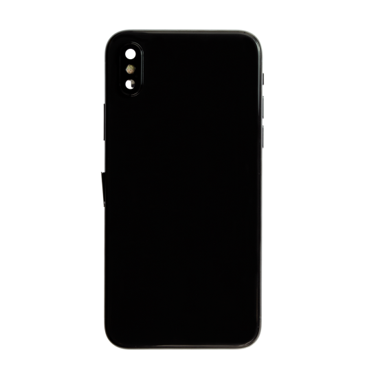 iPhone X Back Cover and Housing with Pre-installed Small Components - Space Gray (No Logo) - Click Image to Close