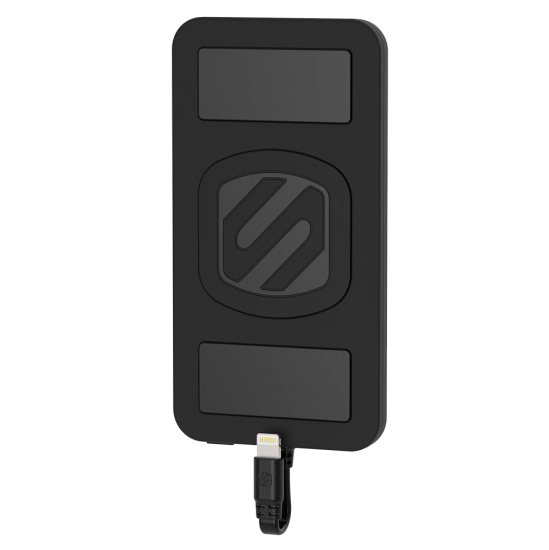 Scosche Magnetically Mounted Portable Power Bank for Lightning Devices - Black - Click Image to Close