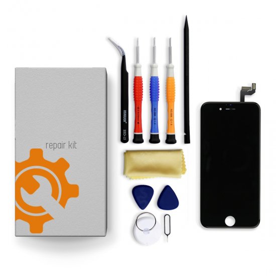 iPhone 12 Pro Max Screen Replacement Repair Kit + Tools + Repair Guide - Black - Click Image to Close