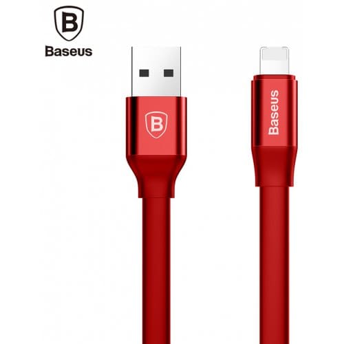 Baseus Simple Series 2 in 1 Charge Data Transfer Cord 1.2M for iPhone XS - XR - XS MAX - RED - Click Image to Close