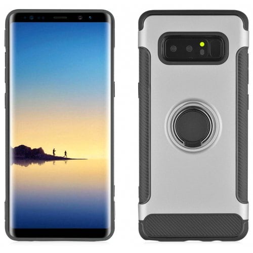 Shatter-resistant Cover Case for Samsung Galaxy Note 8 - SILVER - Click Image to Close