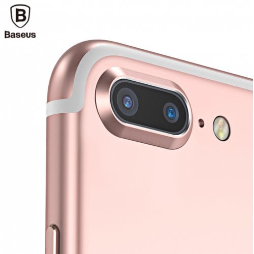 Baseus Paste Type Metal Lens Protector Ring for iPhone 12 Pro Max - ROSE GOLD - Click Image to Close