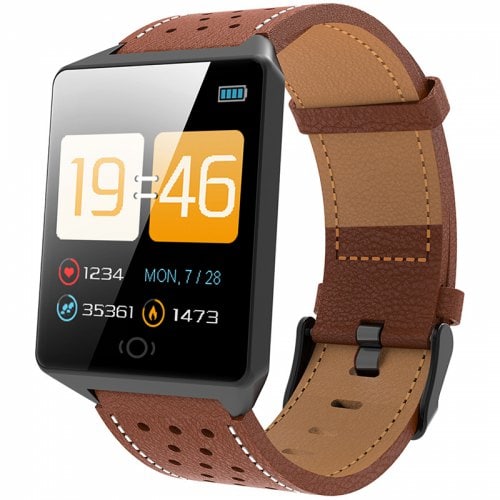 CK19 Smart Bracelet 1.3 inch Screen Sports Smartwatch - BROWN - Click Image to Close