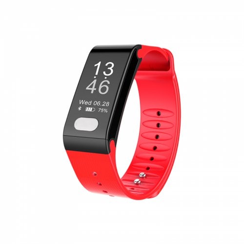 T6 blood pressure monitoring smart health bracelet heart rate smart watch - RED - Click Image to Close