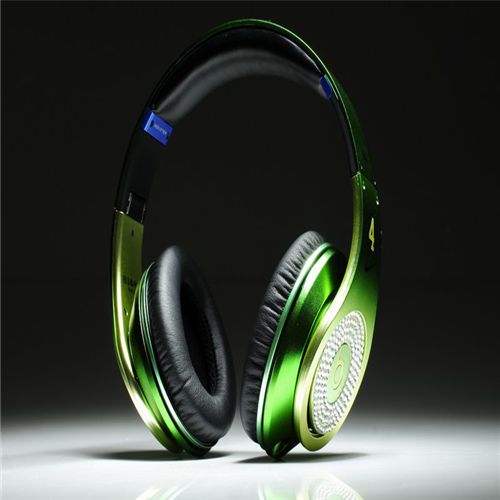 Beats Studio Headphones Apple Green With Diamond Edition - Click Image to Close