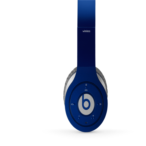 Beats By Dr Dre Wireless Bluetooth Over-Ear Blue Headphones - Click Image to Close