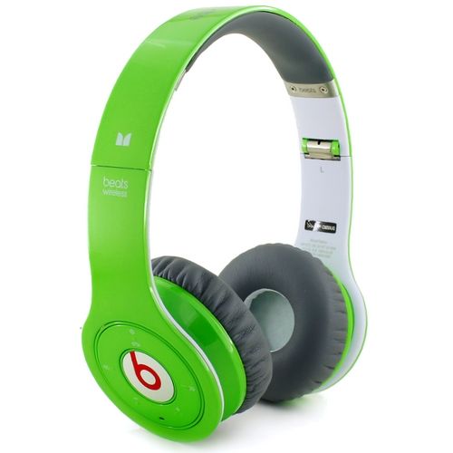 Beats By Dr Dre Solo Wireless Bluetooth Over-Ear Green Headphones - Click Image to Close