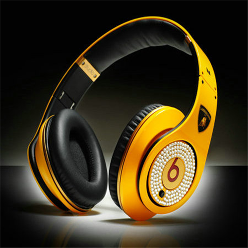 Beats By Dr Dre Diamond Color Yellow Studio High Performance Lamborghini Over-Ear Headphones - Click Image to Close