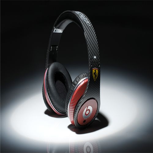 Beats By Dre High Definition Powered Isolation Headphones Ferrari Black Carbon Fiber Limited Edition - Click Image to Close