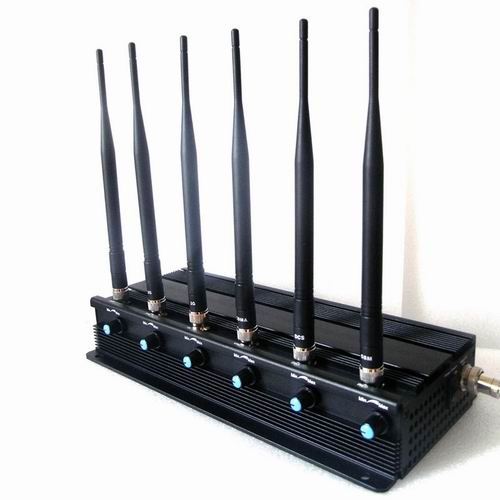 Adjustable 6 Antenna 15W High Power WiFi,GPS,Mobile Phone Jammer - Click Image to Close