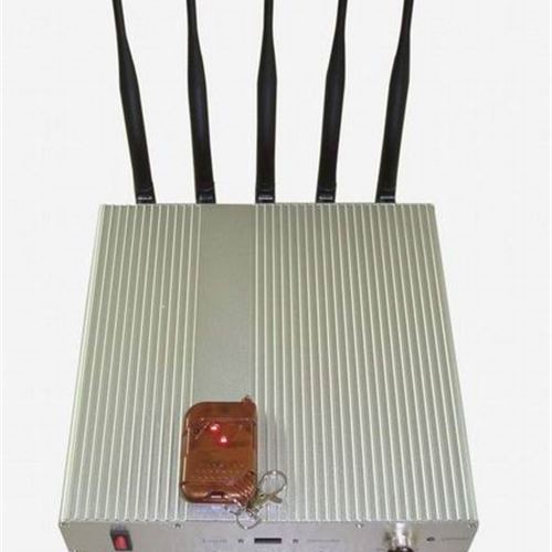 High Power 3G Cell phone signal jammer with Remote control - Click Image to Close