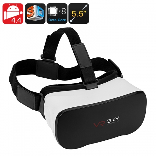 Android 3D Enabled Virtual Reality Glasses - 5.5 Inch FHD Display, 1080p, Octa-Core CPU, Google Play, Micro SD Slot, Wi-Fi - Click Image to Close