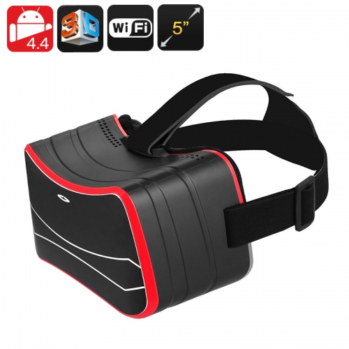 Android 3D VR Glasses - 3D Side By Side, Gyroscopic Sensor, 5 Inch HD Screen, Quad Core CPU, Wi-Fi, Bluetooth, Micro SD Slot - Click Image to Close