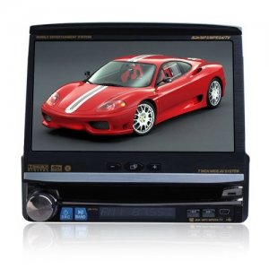 7 Inch In-Dash LCD Screen 1 Din Car DVD Player - PIP + GPS + TV