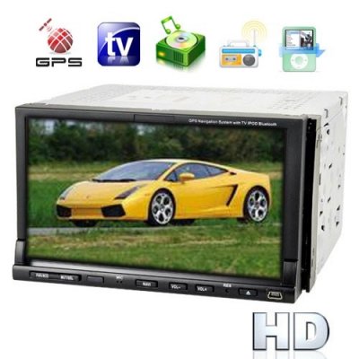 2-DIN 7 Inch TFT LCD Touchscreen Car DVD Player System - GPS Navigator