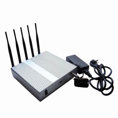 5 Band Cellphone WIFI signal Jammer with Remote Control+Omnidirectional Antennas
