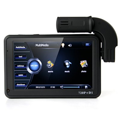 G5 Car GPS DVR 5 Inch 4GB 720P Night Vision Dual Camera