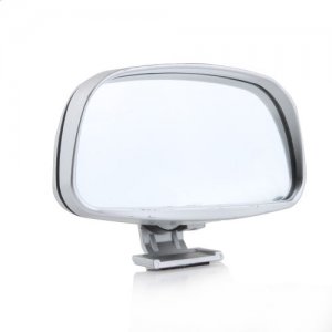 Convex Wide Angle Adjustable Car Blind Spot Mirror Silver