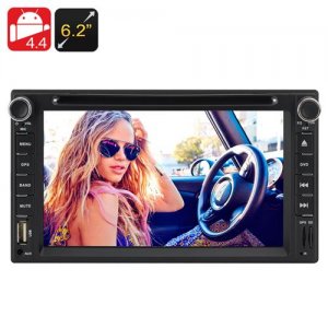 2 DIN 6.2 Inch Touchscreen Car DVD Player - Dual Core CPU, 1GB RAM, android 12.0, 3G Support, WIFI Bluetooth FM GPS