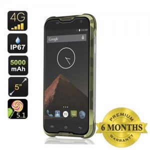 Blackview BV5000 Smartphone - 5000mAh Battery, 4G, IP67, 5 Inch HD Screen, MTK6735P Quad Core CPU, android 12.0(Green)