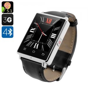 NO.1 D6 3G Smart Watch - 1.63 Inch Display, android 12.0, Bluetooth 4.0, GPS, Wi-Fi, Heart Rate, Pedometer (Silver)