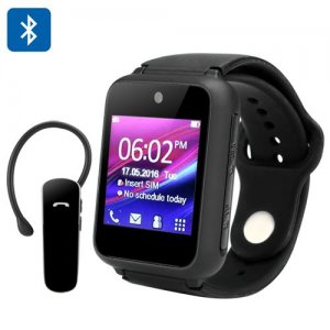 Ken Xin Da S9 Smart Phone Watch - Standalone Wearable, Quad Band GSM, Bluetooth Headset, 1.54-Inch Touch Screen, Camera (Black)