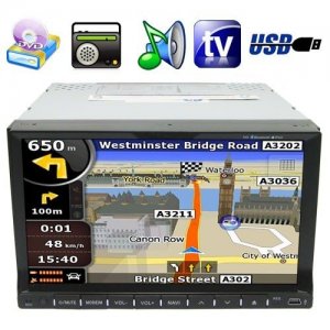 7 Inch 2 Din in-Dash Car DVD Player with Built-in GPS