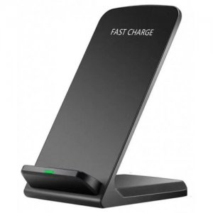 Qi Wireless Fast Charger Charging Stand Dock Pad for Samsung Galaxy S8 - S8+ - Note 8 iPhone X - 12 Pro Max 8 - BLACK
