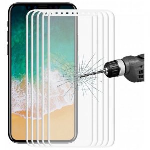 Hat - Prince 3D Hook Face Tempered Glass for iPhone X 5pcs - WHITE