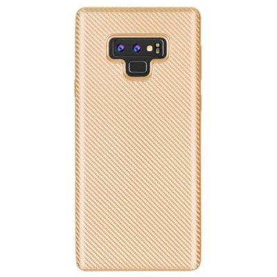 Cover Case for Samsung Galaxy Note 9 Carbon Silicone Rubber Soft TPU - GOLD