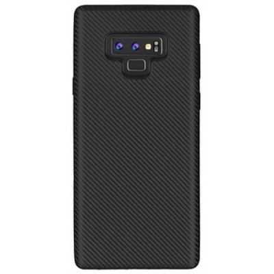 Case for Samsung Galaxy Note 9 No Fingerprints Back Cover Fiber Pattern Soft TPU - BLACK