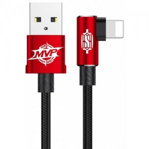 Baseus MVP Elbow Type 8 Pin 2A Charging Data Sync Cable 1M - RED