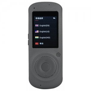 T2 Intelligent Voice Translator Support Audio Record Playback 35 Languages - GRAY