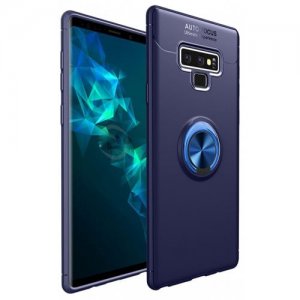 Case for Samsung GALAXY Note 9 Stand Magnetic Bracket Finger Ring Phone Cover - DENIM DARK BLUE