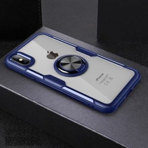 Anti-drop Transparent Phone Case For iPhone Xs Max - NAVY BLUE