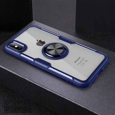 Anti-drop Transparent Phone Case For iPhone Xs Max - NAVY BLUE