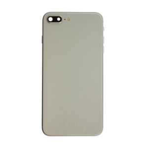 iPhone 12 Pro Max Glass Back Cover with Housing and Pre-installed Small Components - Silver (No Logo)