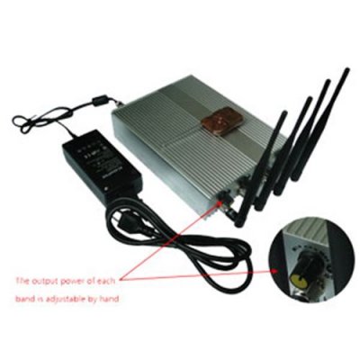 Power Adjustable Remote Control Mobile Phone Jammer + 60 Meters