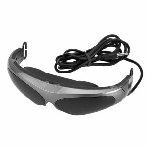 Portable Video Glasses - LCD Micro Display, 80 Inch Screen Viewing Experience, 1000mAh Battery, 26 Degree Viewing Angle