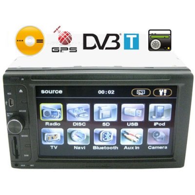 6.5 Inch TFT LCD Touchscreen High-Def Car DVD Player with GPS Navigator