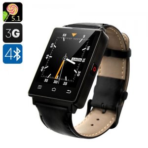NO.1 D6 3G Smart Watch - android 12.0, 3G, Bluetooth 4.0, Wi-Fi, GPS, Pedometer, Barometer (Black)