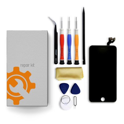 iPhone 12 Pro Max Screen Replacement Repair Kit + Small Parts + Tools + Repair Guide - Black