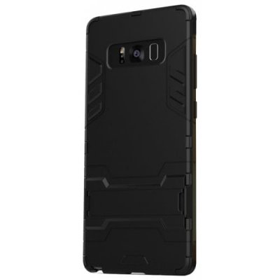 Case for Samsung Note 8 with Stand Back Cover Solid Colored Hard PC Material - BLACK