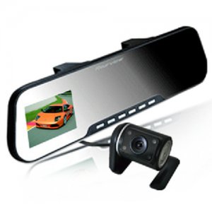 X888AV 2.7" TFT HD Dual Lens Rearview Mirror Car Camera DVR
